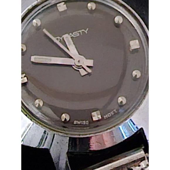 Rare Ladies Swiss Dynasty Manual Wind Watch 1 Jewel Chrome Bracelet Gorgeous main image 9